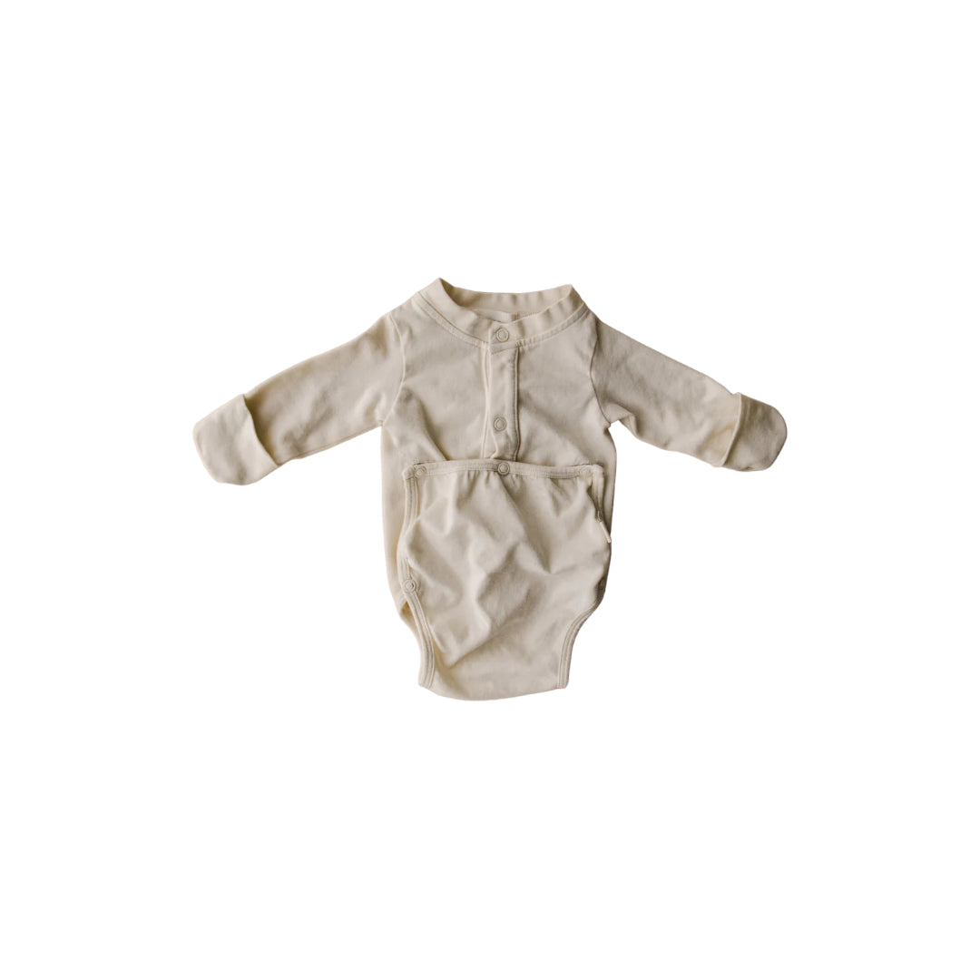 Front Flap Onesie - Ivory