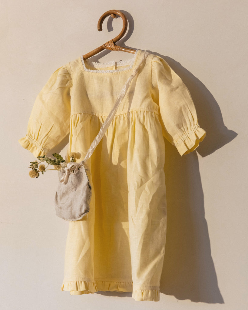The Linen Dress in Pale Yellow
